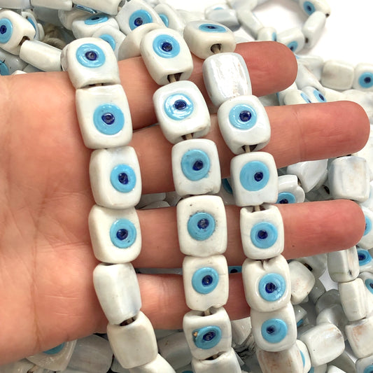 Transparente blaue Kalbsaugen-Evil-Eye-Perle