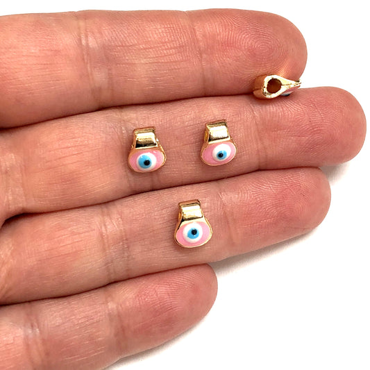 Altın Kaplama Mineli Nazar Ara Aparat - Pembe