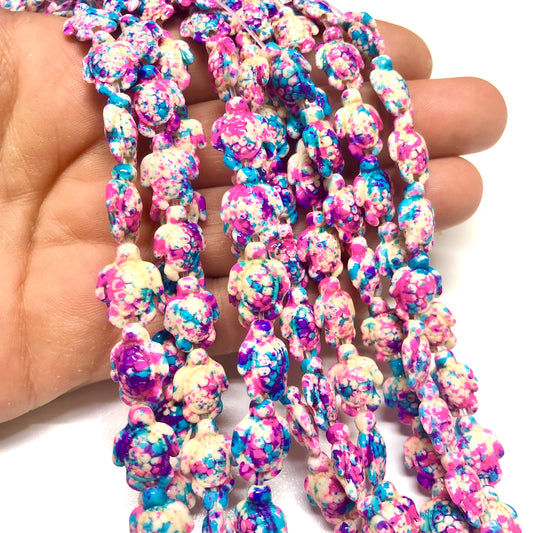 Turkuaz Havlit Kaplumbağ-Pembe& Mavi Mix