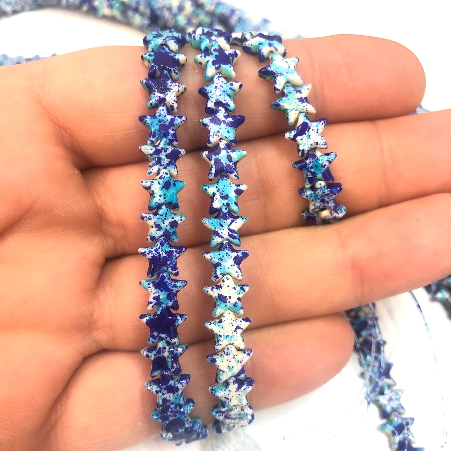 Turkuaz Havlit Yıldız-Lacivert & Mavi Mix