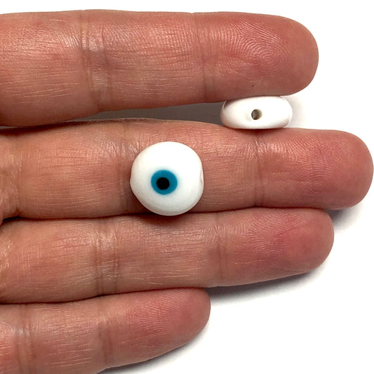Muranoglas Evil Eye Perlen 2 – Weiß