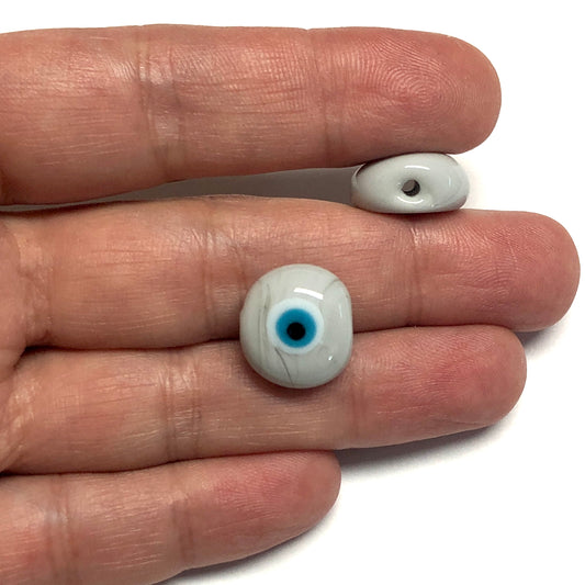 Muranoglas Evil Eye Perlen 2 – Grau