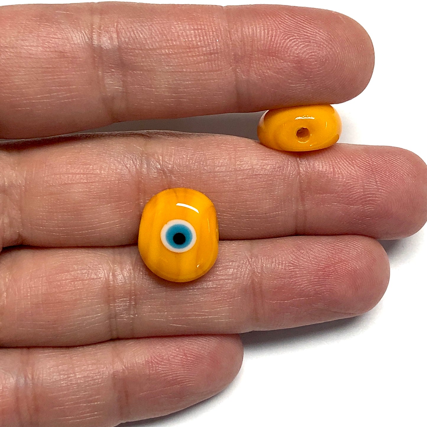 Muranoglas Evil Eye Perlen 2 – Orange