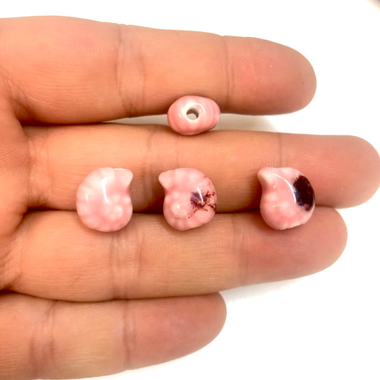 Seramik Salyangoz Küçük Boy  -Pembe