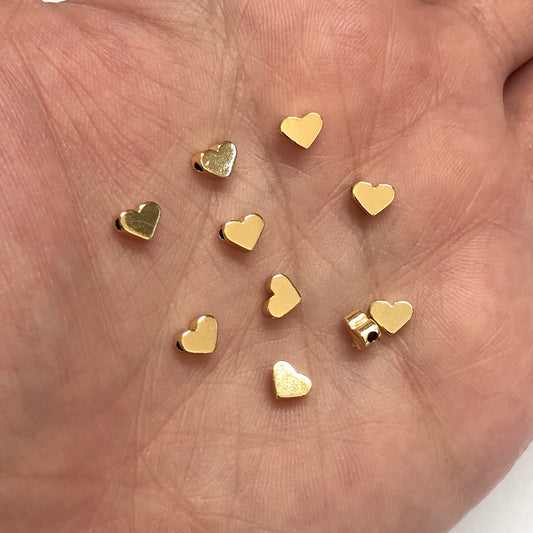 Vergoldeter 5 mm Mini-Herz-Abstandshalter