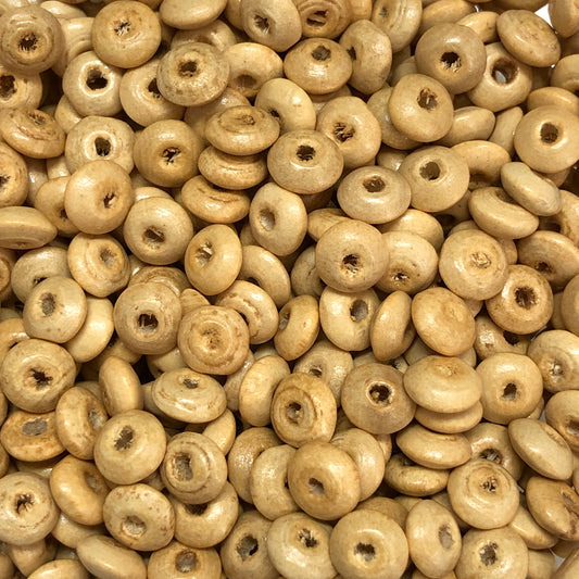 8mm Ufo Ahşap Boncuk 11 - Ham