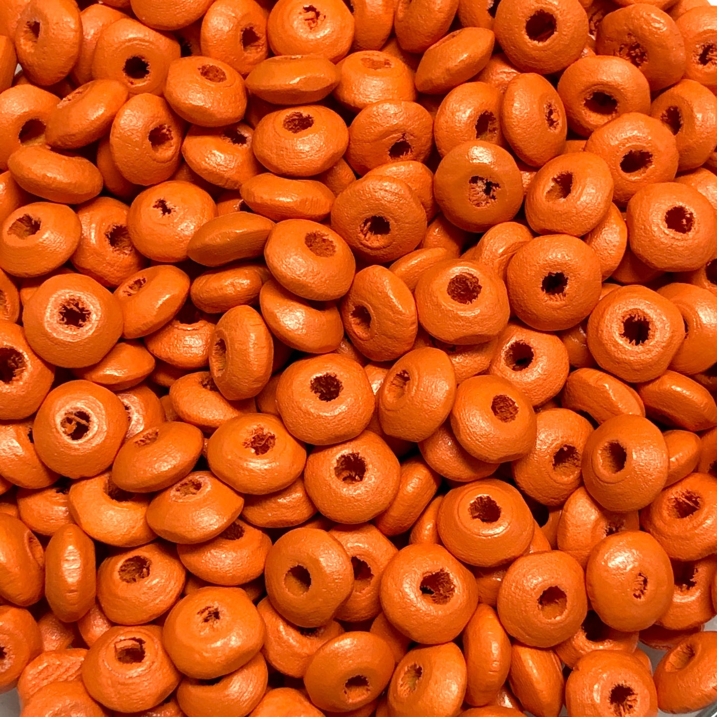 8mm Ufo Wood Beads 23 - Orange