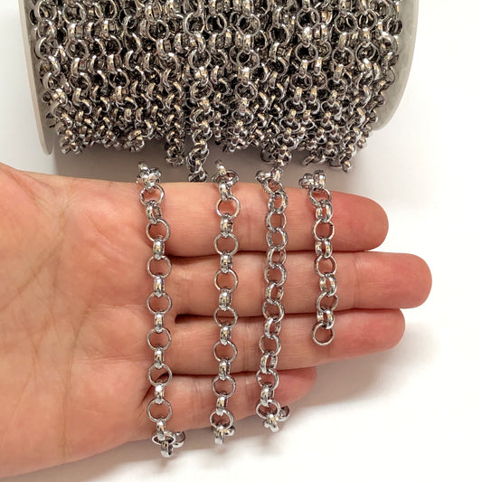 Rodyum Kaplama 7mm Doc Zincir