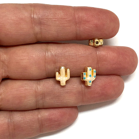 Altın Kaplama Mineli Puanlı Kaktüs - Sedef