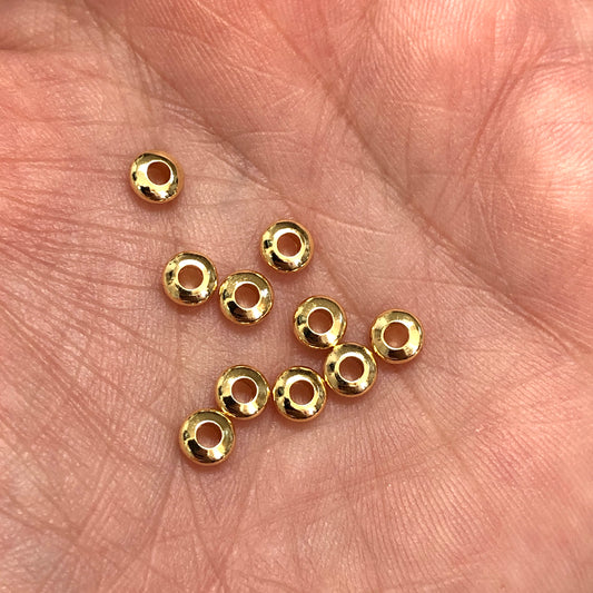 Gold Plated 2x4mm Washer Spacer 