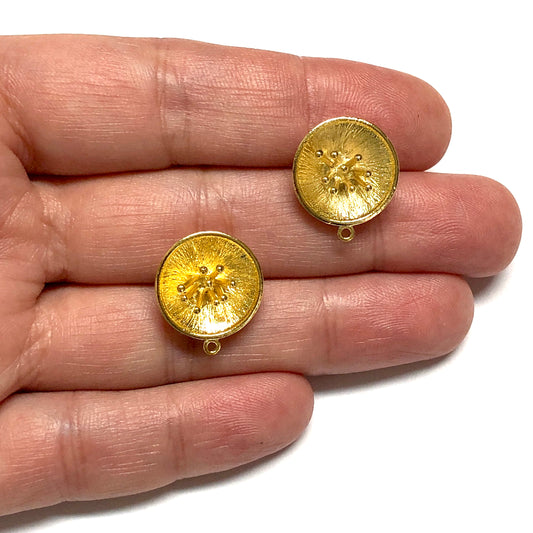 Altın Kaplama Çiçek Küpe Aparatı - 4