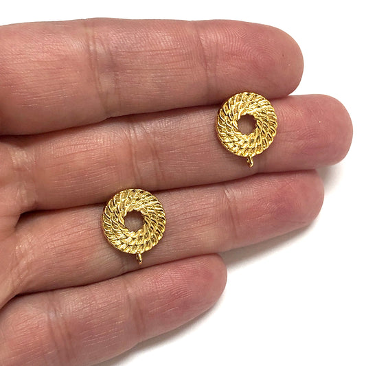 Altın Kaplama Dekorlu Küpe Aparatı