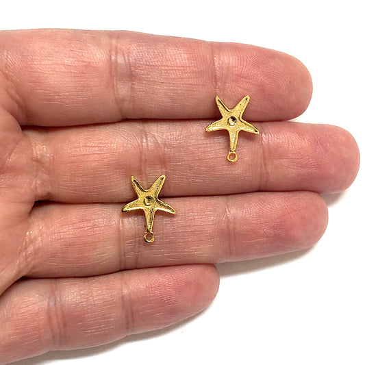 Altın Kaplama Yıldız Küpe Aparatı