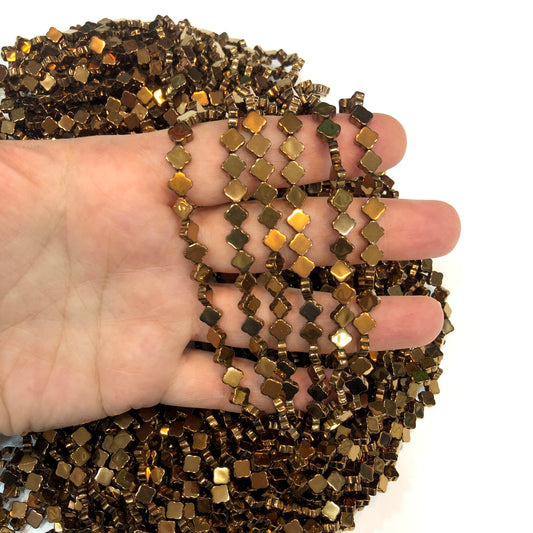 6mm Yonca Hematit - Bakır