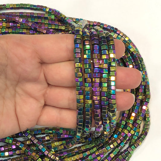 6x2mm Somun Hematit - Ebruli