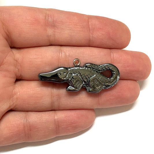 Hematit Kolye Ucu - Timsah