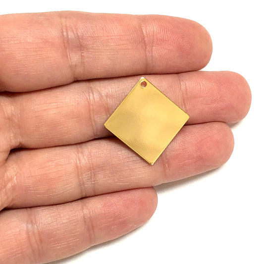 Altın Kaplama 18mm Kare Plaka