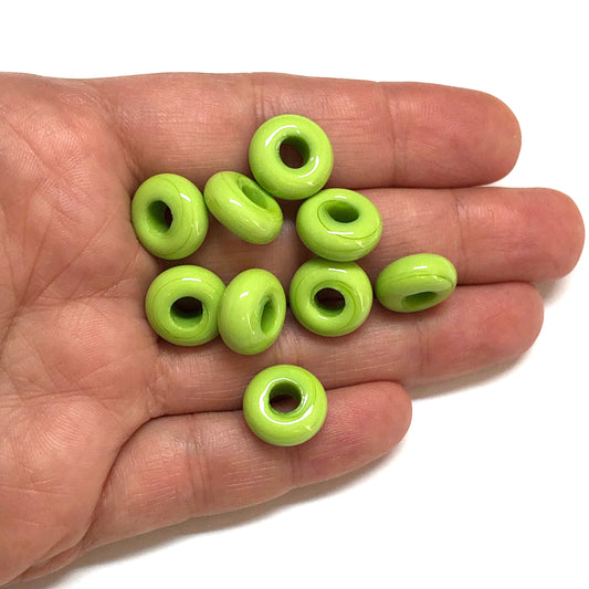 Murano Cam Rondel - Fıstık Yeşil