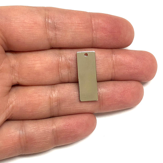 Rodyum Kaplama 9x24mm Dikdörtgen Plaka