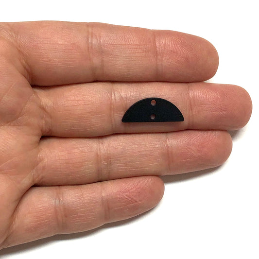 Mat Siyah Kaplama 8x21mm Yarım Ay Plaka
