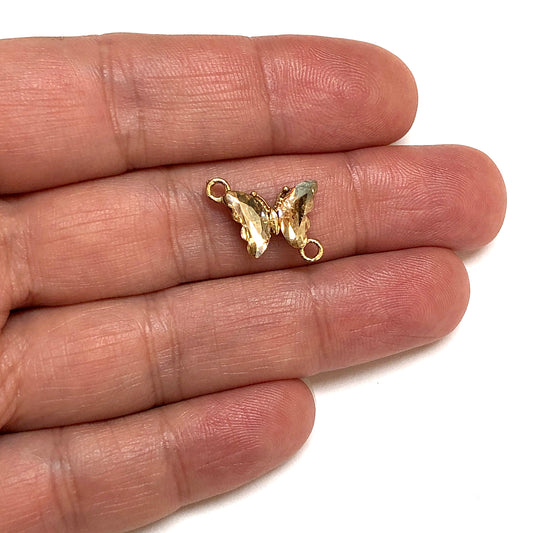 Altın Kaplama Cam Taşlı Kelebek Bileklik