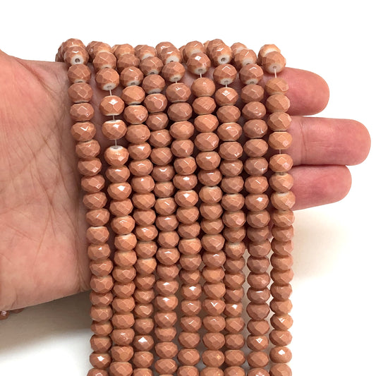 Kristal Boncuk, Çin Kristali-8mm-29 Açık Kahve