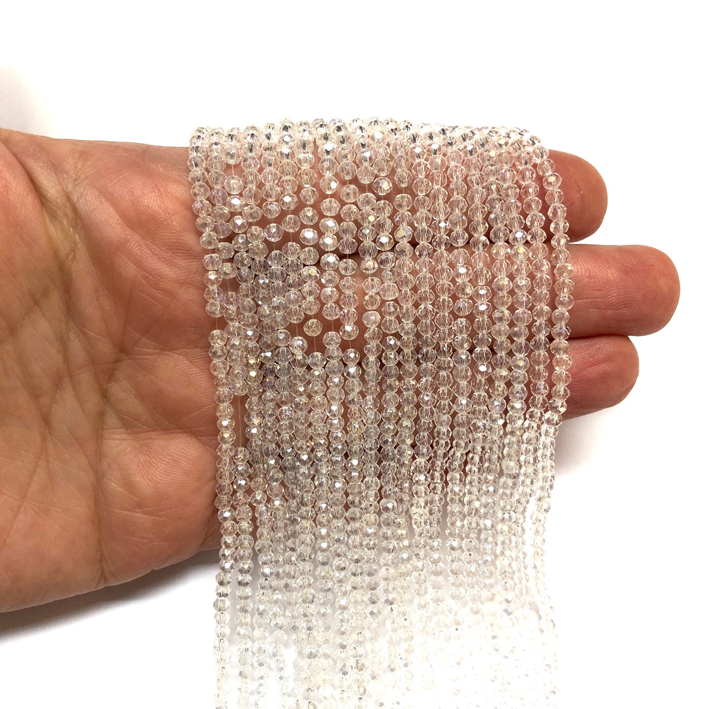 Kristallperle, chinesischer Kristall, 2 mm, 5, transparent Janjan