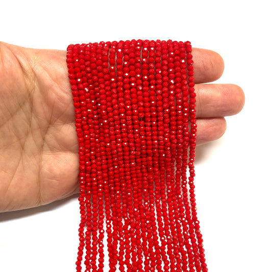 Kristallperle, chinesischer Kristall, 2 mm, 10, Granatapfelblüte