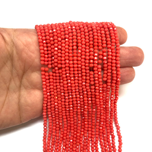 Kristallperle, chinesischer Kristall, 2 mm, 11, transparentes Rot