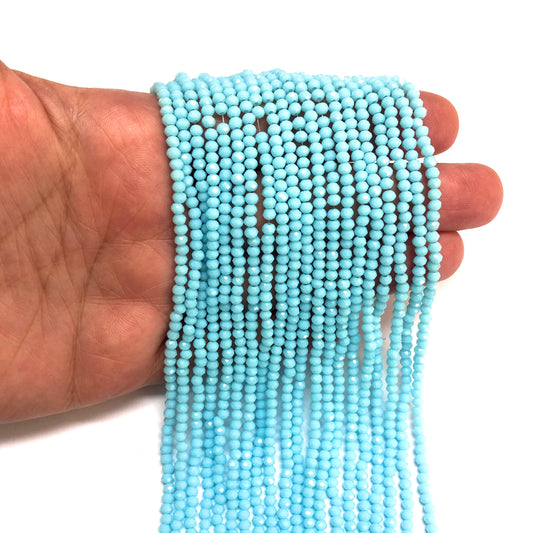 Kristallperle, chinesischer Kristall, 2 mm, 12, Smaragdgrün