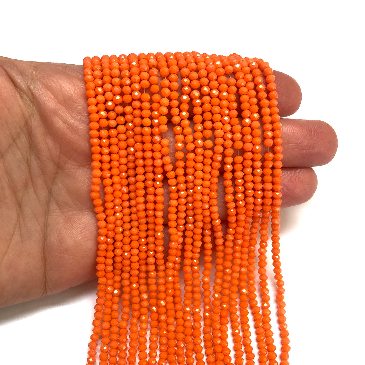 Crystal Bead, Chinese Crystal-2mm- 13 - Bright Orange