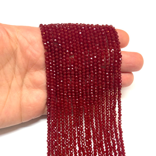 Crystal Bead, Chinese Crystal-2mm- 19 - Claret Red