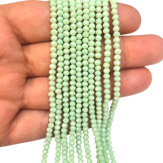 Kristal Boncuk, Çin Kristali-3mm-29 - Janjan Su Yeşili