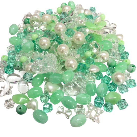 Akrilik Boncuk- Karışık Renkli  Mint