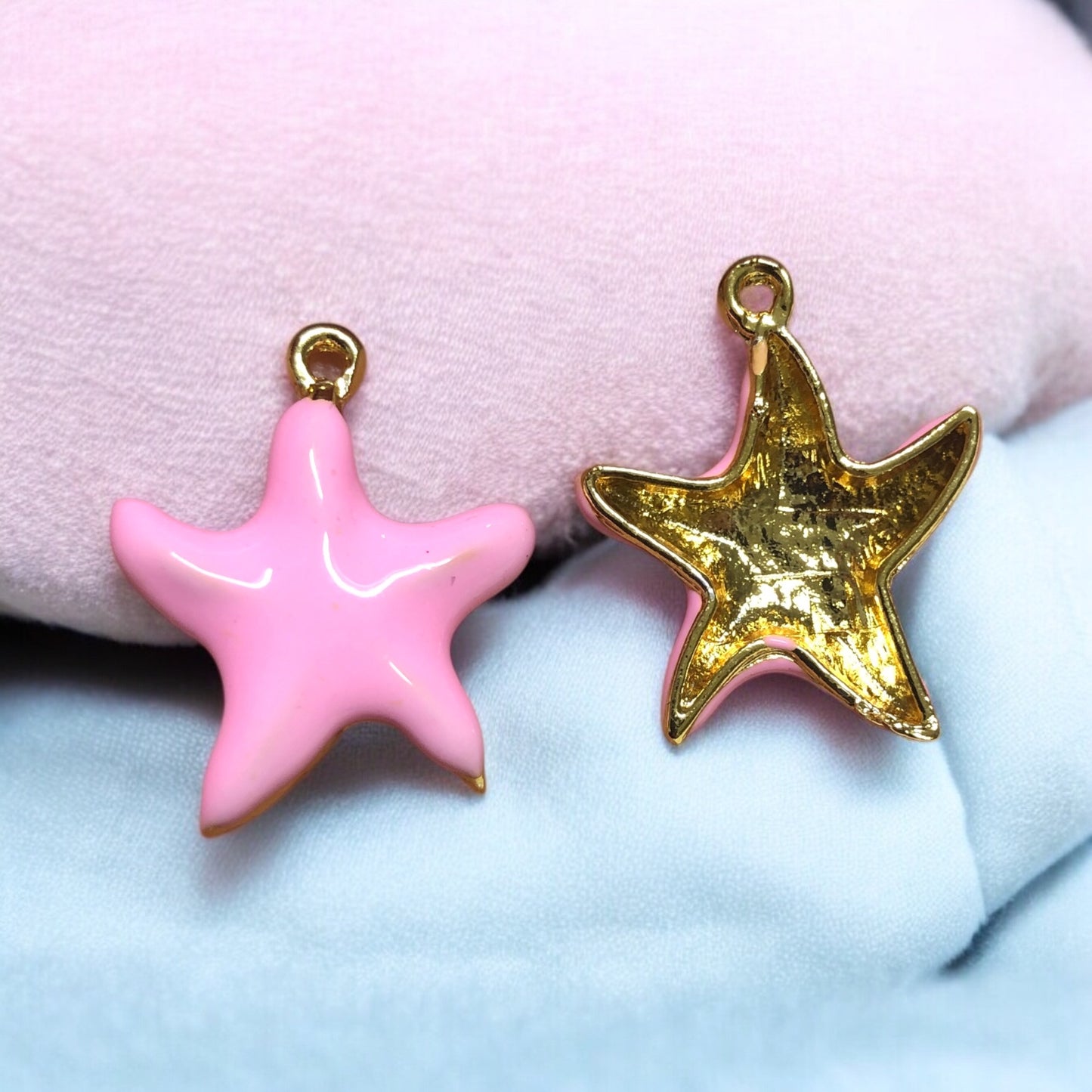 Altın Kaplama Mineli  Deniz Yıldızı - Pembe