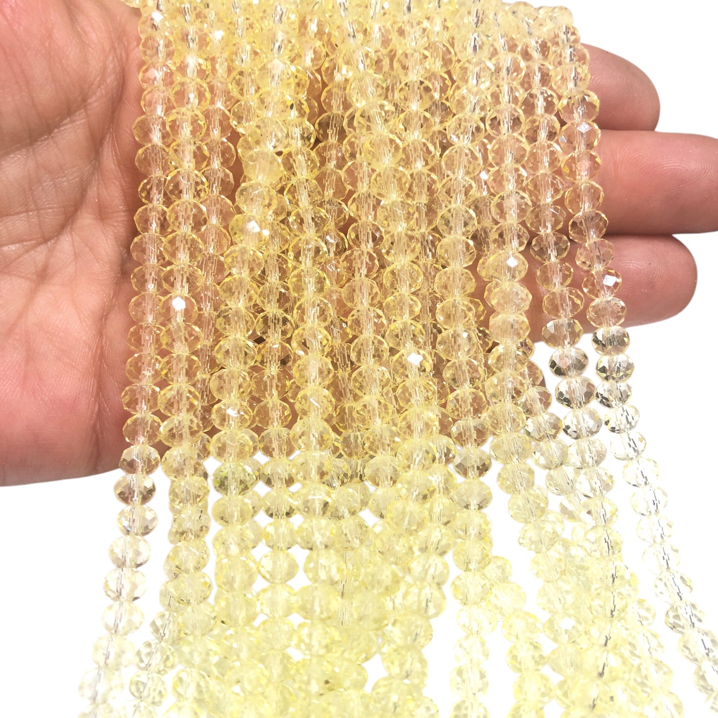 Çin Kristali 6mm - 35 - Şeffaf Açık Sarı