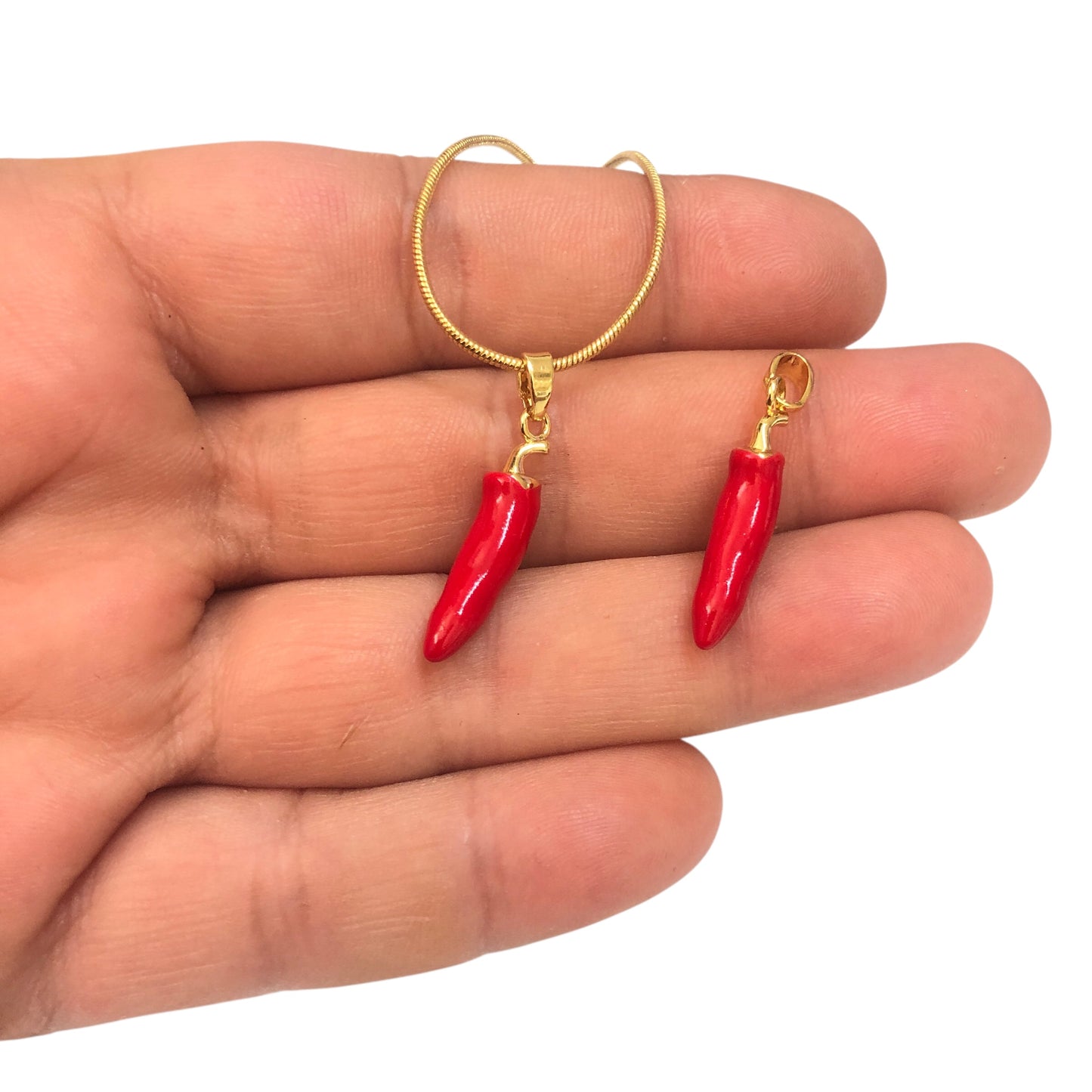 Altın  Kaplama Biber Kolye Ucu