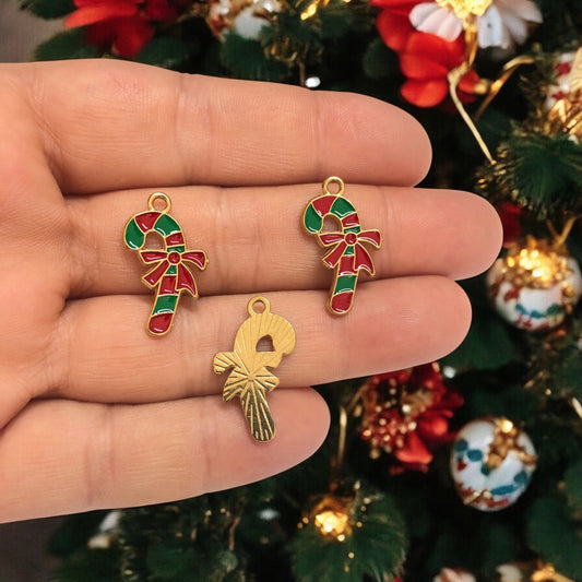 Sarı Çelik Yılbaşı Aparatı - Baston Şeker