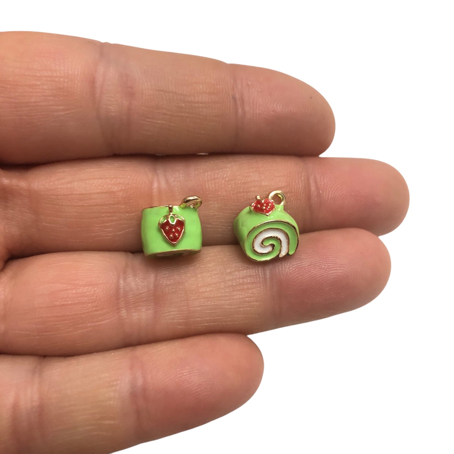 Altın Kaplama Üç boyutlu Yeşil Pasta Sallantı