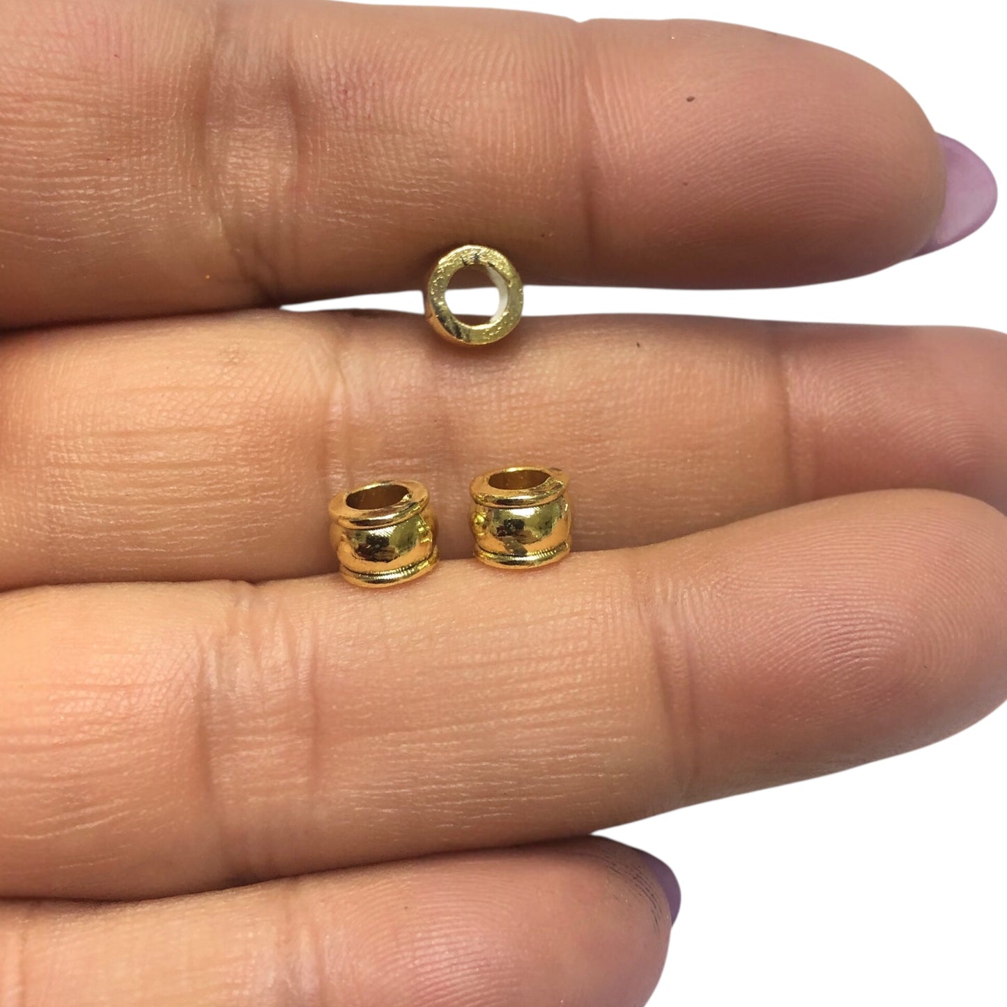 Altın Kaplama Rondel Ara - 7 x 5mm