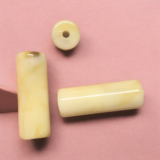 A Kalite Akrilik Silindir -8x25mm- Ebruli Krem