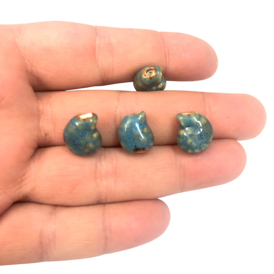 Seramik Salyangoz Küçük Boy  - Turkuaz