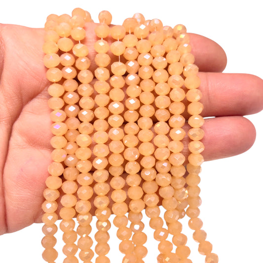 Çin Kristali 6mm - 26 -Buzlu Janjanlı Kavuniçi