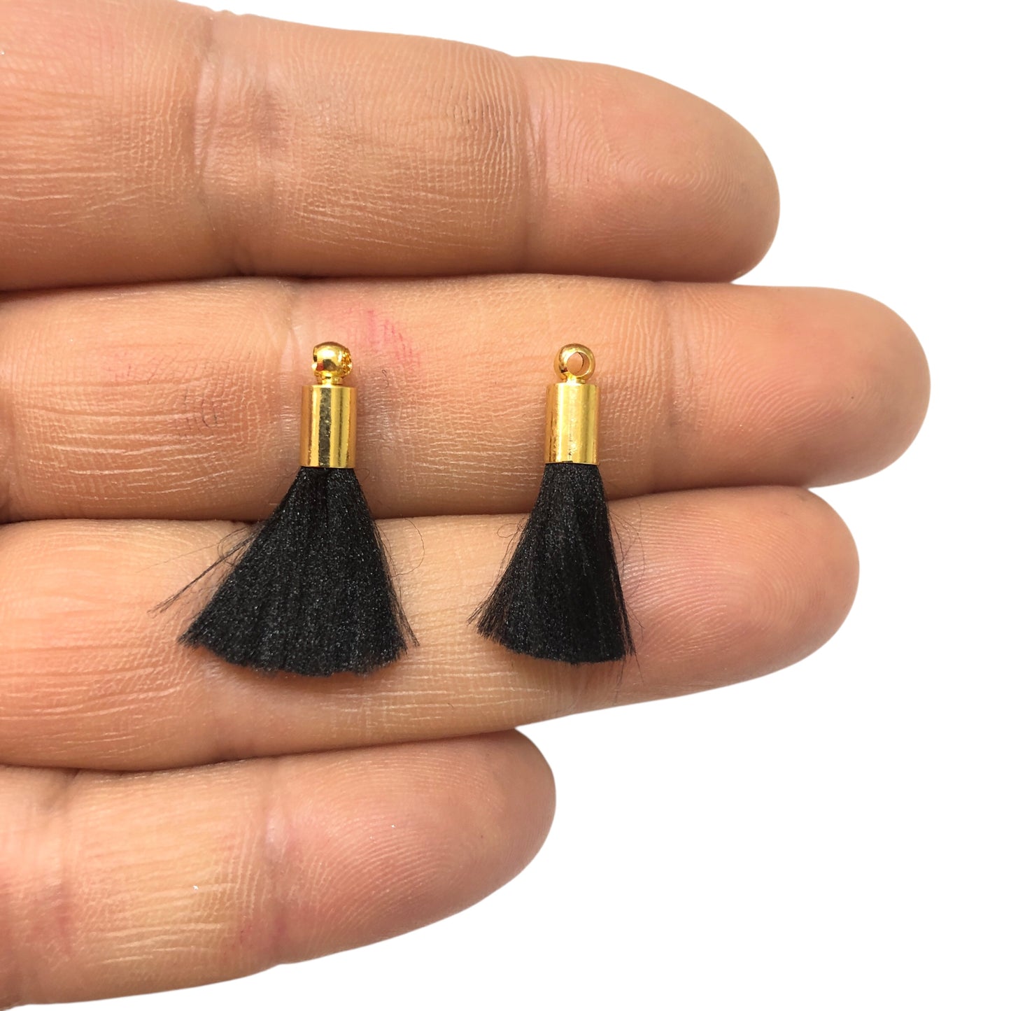 Vergoldete Quaste - Schwarz