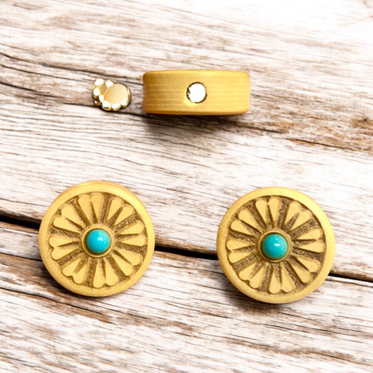 Sandal Ağacı Oyma Turkuaz Taşlı Aparat-6