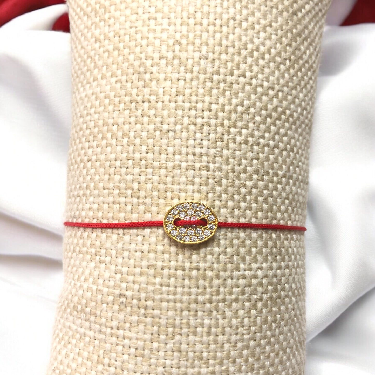 Altın Kaplama Zirkon Taşlı Düğme Bileklik Aparatı-Düğme