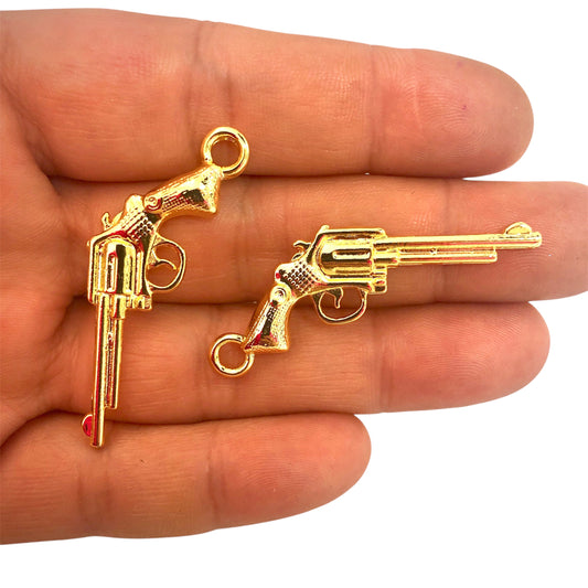 Altın Kaplama Sallantı Kovboy Silahı