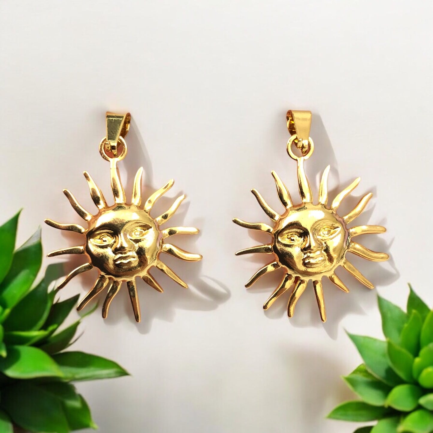 Sarı Çelik  Güneş Kolye Ucu