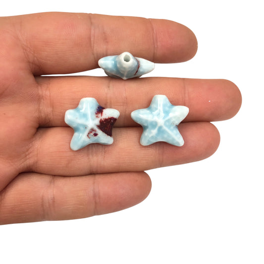 Seramik Yıldız  Büyük Boy  - Mavi