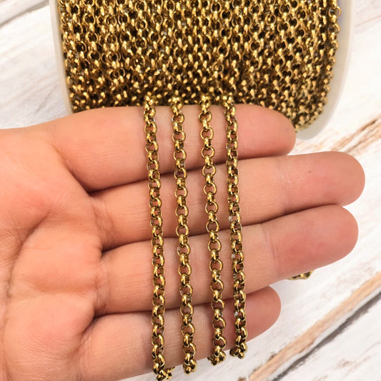 Sarı Çelik 4mm Doc Zincir